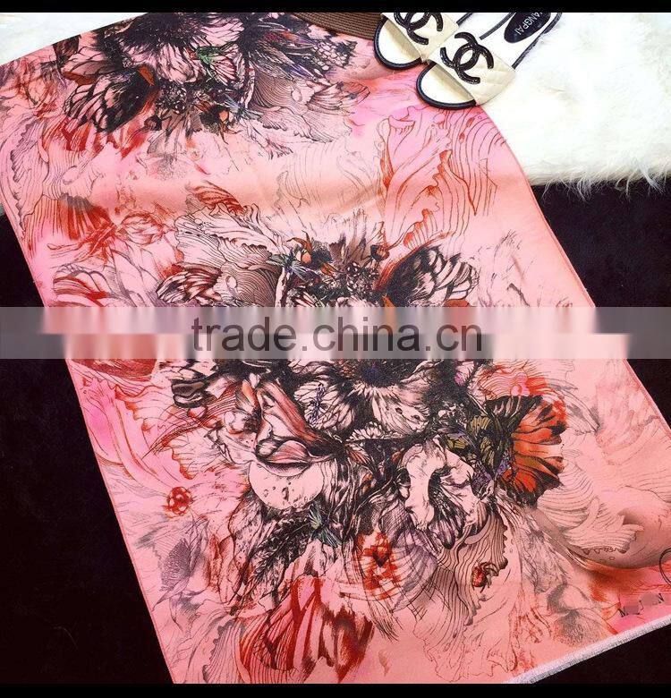 Graceful big flower design lady pashmina scarf/shawls
