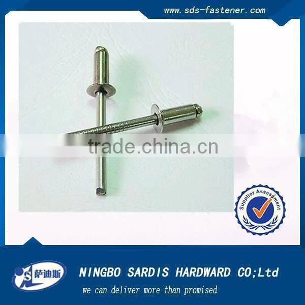 Ningbo manufacture and supplier with high quanlity best price large flange head aluminum blind rivets fasteners
