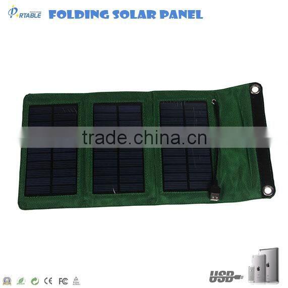 Waterproof 5W folding solar panel charger for hiking