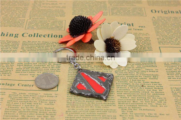 Newest design dota 2 pendant keychain pendant keychain full colors dota keychain for men