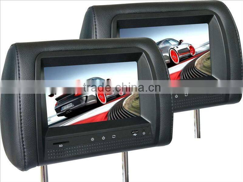 7 inch HD digital screen Universal Car Headrest DVD monitor With Touch buttons USB/SD/MP5 port