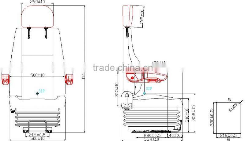 China supply Universal Heavy Duty Machinery Volvo truck seat
