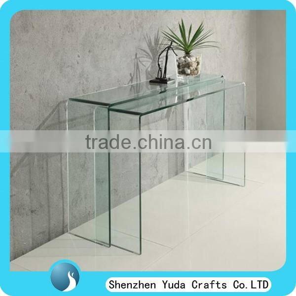 Printed plexiglass end table dining table customized white acrylic coffee table