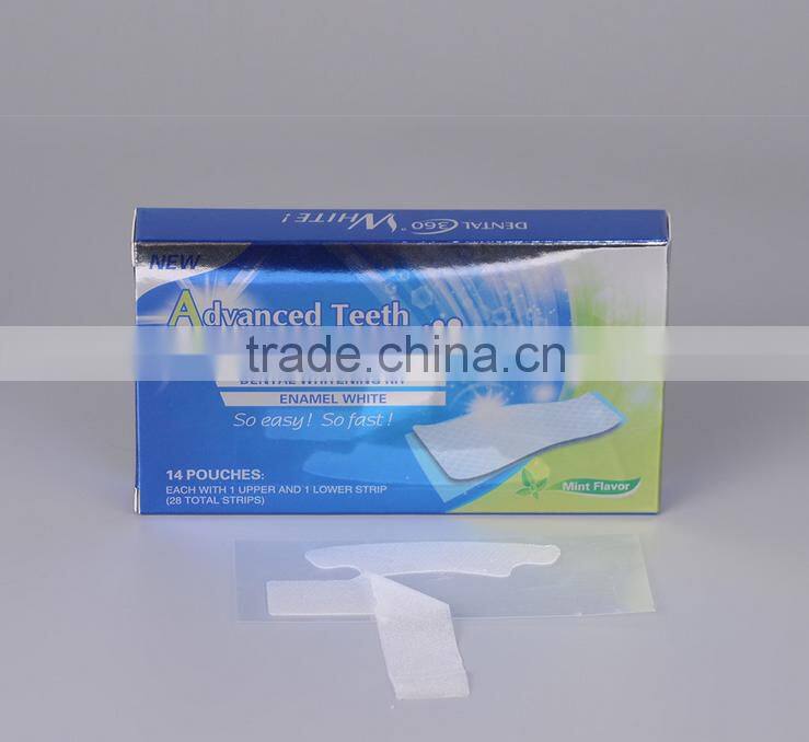 Eu standard professional teeth whitening strips with non peroxider, tooth whitening