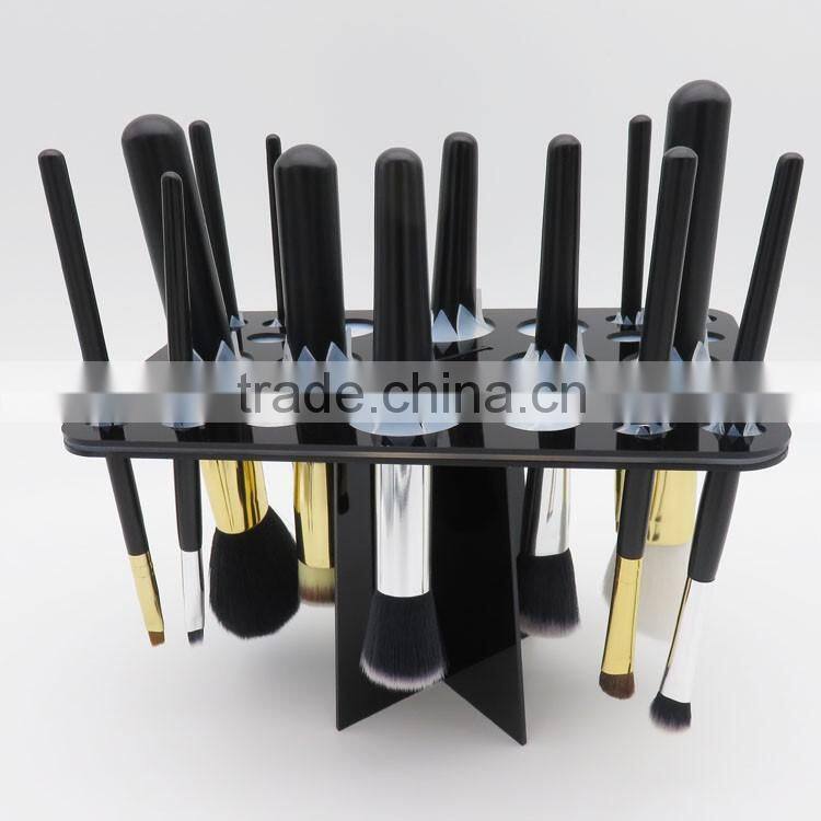 Lady Chinese Cosmetic High Quality Personalized Beautiful Acrylic Folding Collapsible Makeup Brush Holder