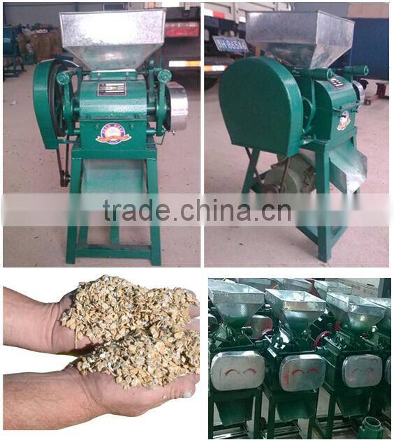 wheat soybean grain corns double rollers oats pressing machine