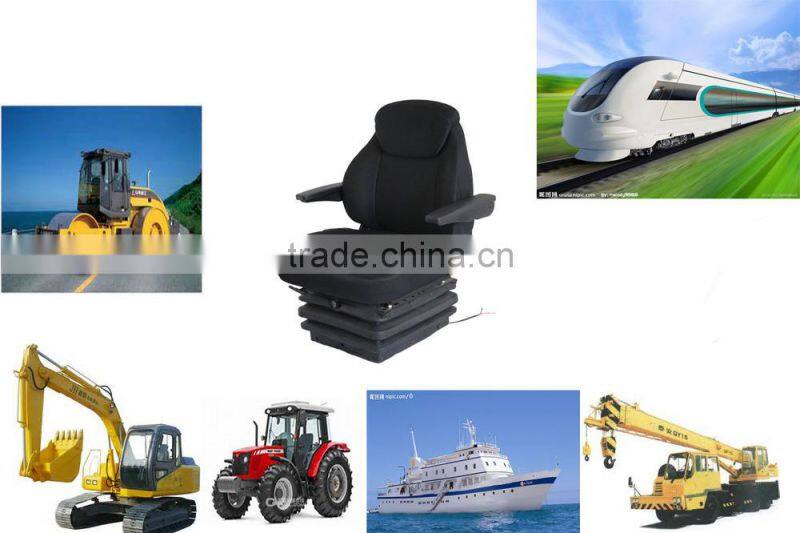 Fully flat air suspension tractor seat with motor