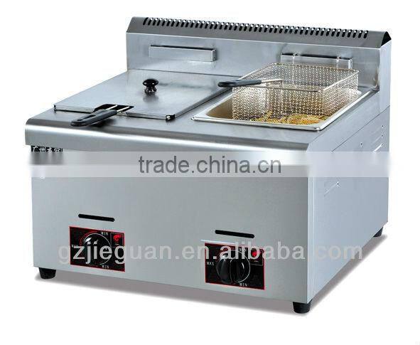jieguan gas counter top 14L /tank Temperature-controlled Fryer (GF-72A)