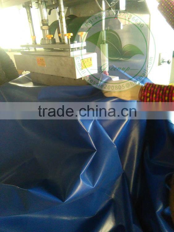 Lacquered treated red pvc coated fabric cesspool cover