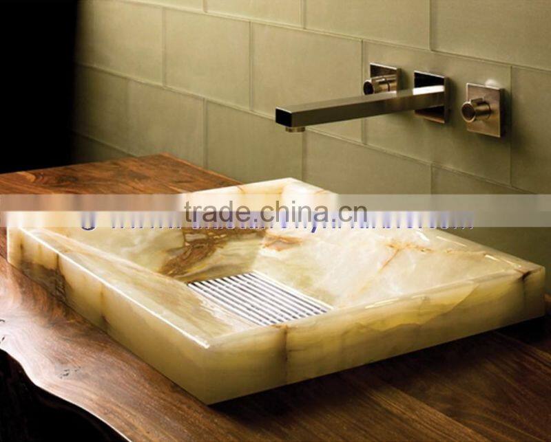 PAKISTANI NATURAL BACKLIT ONYX BATHROOM VANITYTOPS & SINKS