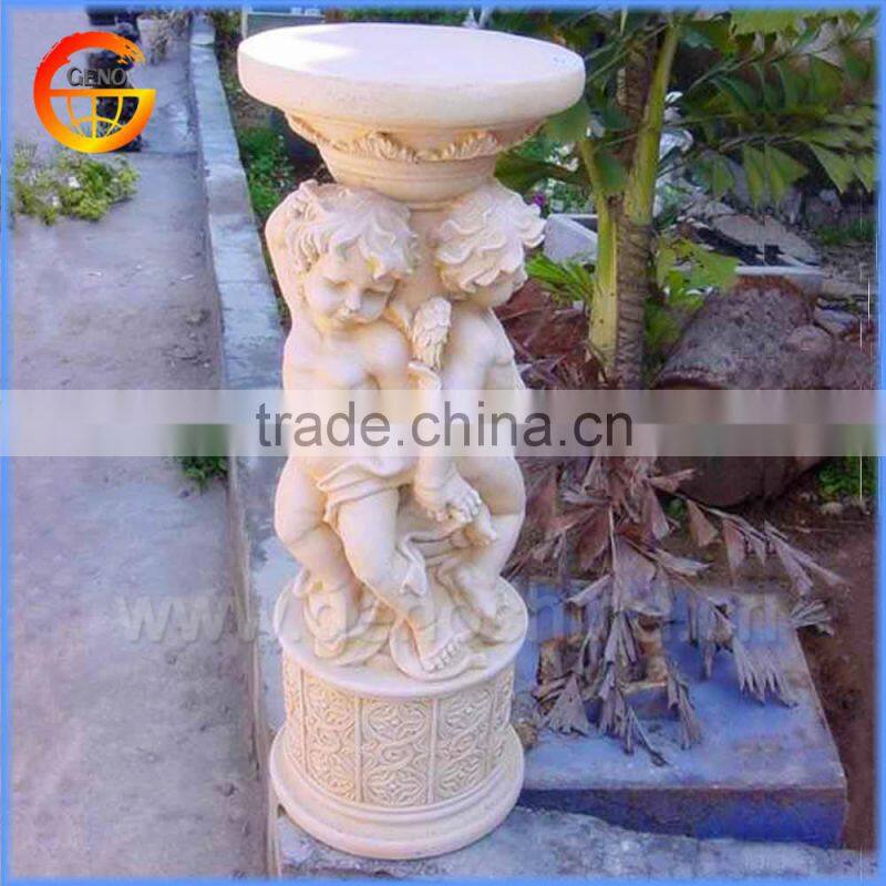 Stable fiberstone/ fiberglass flower pot stand stone column