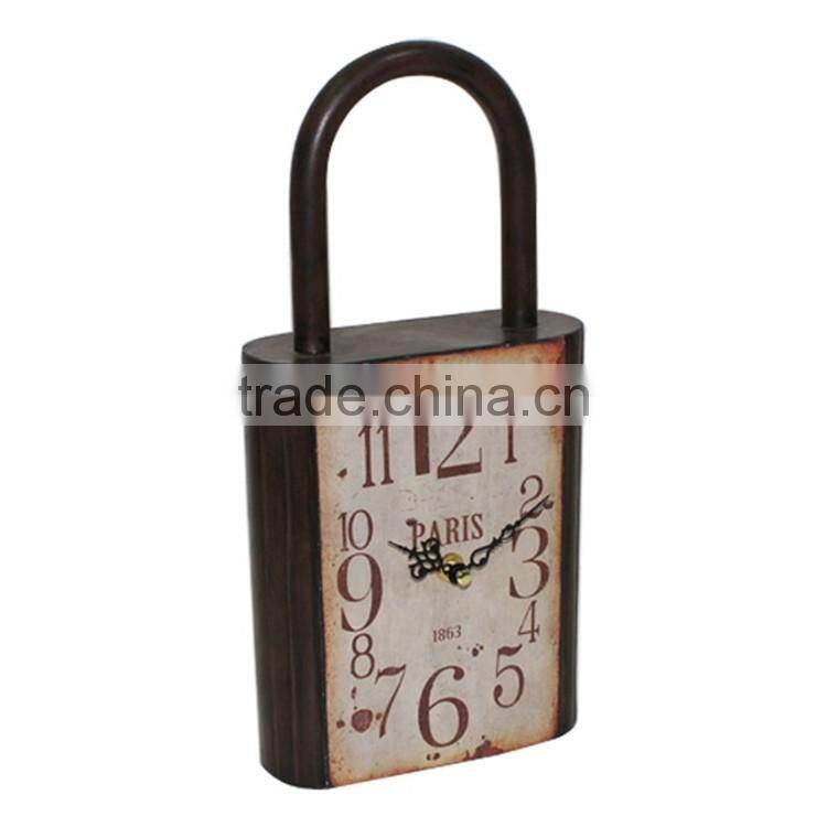 Cheap!!! Round Small MDF Table Clock Small Wooden Table Clock