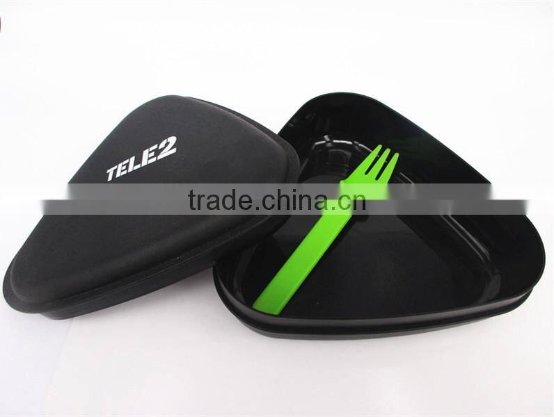 Kids Triangle plastic bento sandwich unch box for child,bento lunch box food container