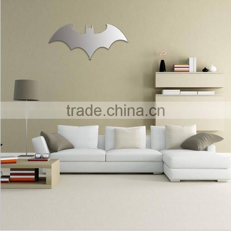 New Arrival Creative Bat Mirror Wall Lamp Batman Shape Mirror With Remote Control LED Colorful Lamp Decorative Mirror Lamp