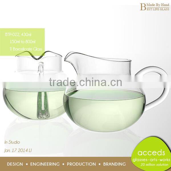 Personalized Insulated Borosilicate Glass Point Of Teaware