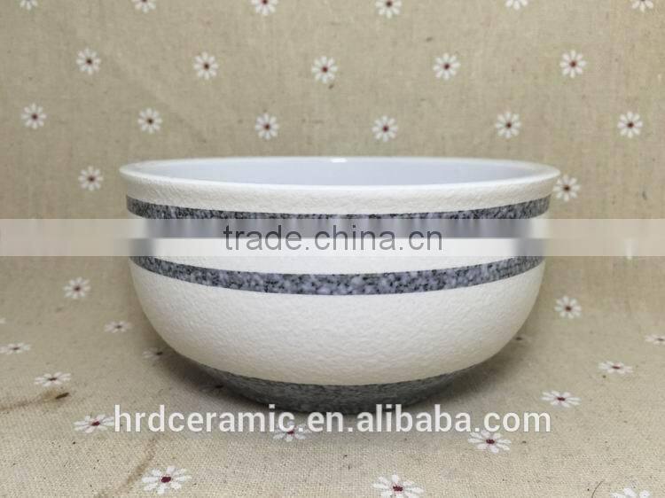 Stocked Personalized high quality ceramic soup bowl with two size