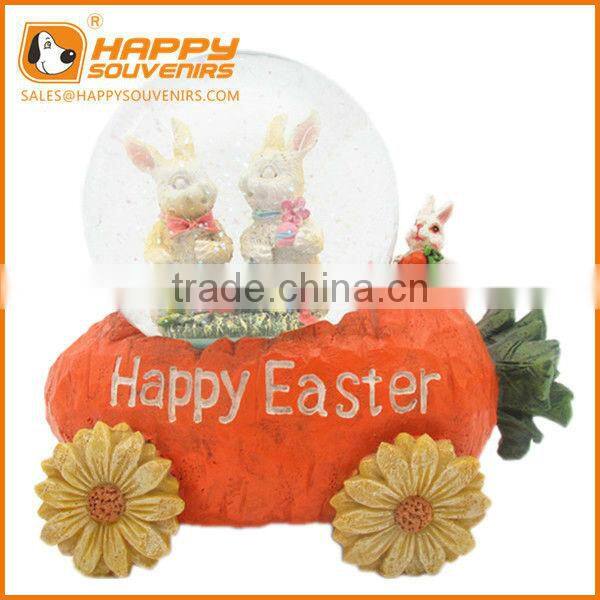 Cute Rabbit Kids Easter High Quality Snow Globe