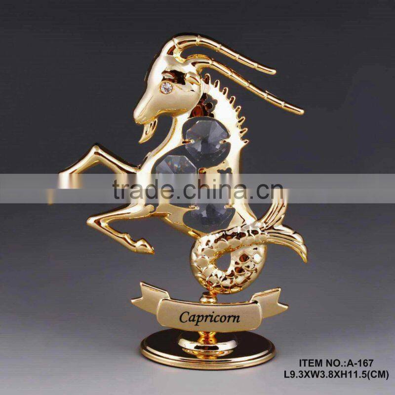 24K gold plated zodiac capricom Decoration