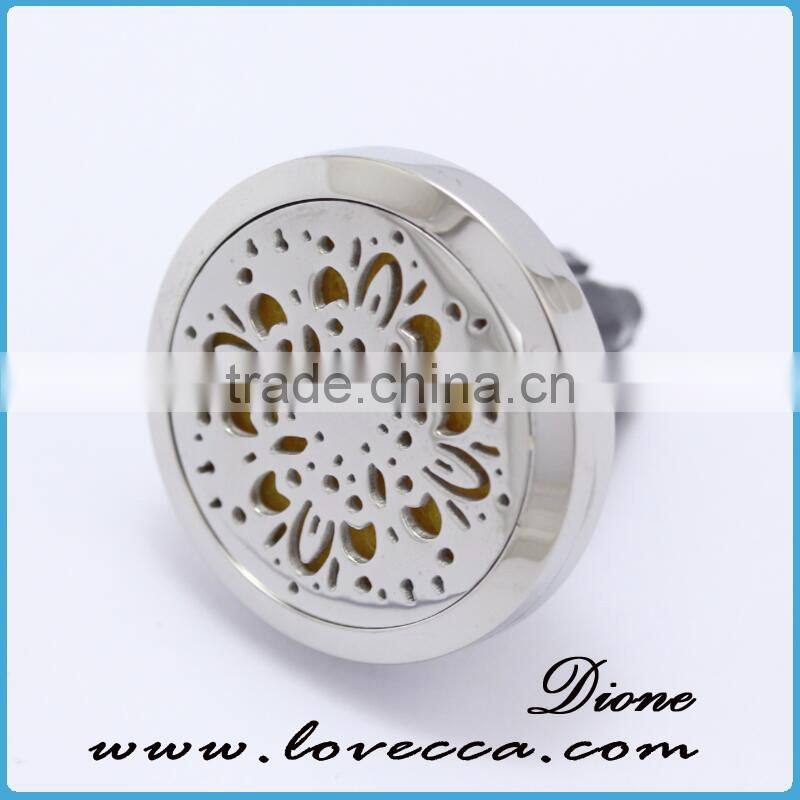 Stainless Steel Vent Car Air Freshener Aromatherapy Essential Oil Diffuser