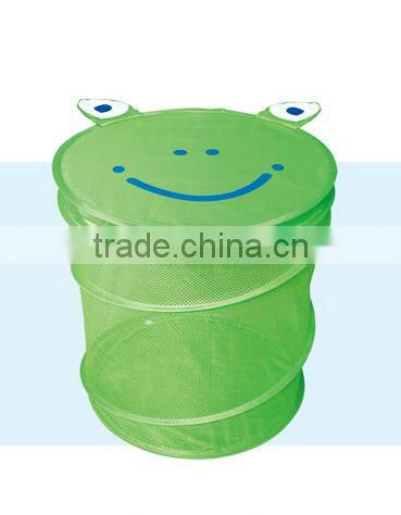 Large Mesh Fabric and Polyster Pop Hamper