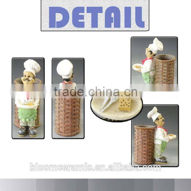 Home decorative resin kitchen utensil holder