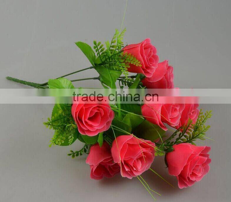plastic flower bouquet wedding silk rose flower bouquet