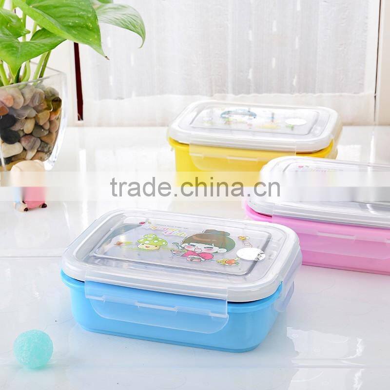 1000ml portable lovely kids stainless steel food warmer with lid