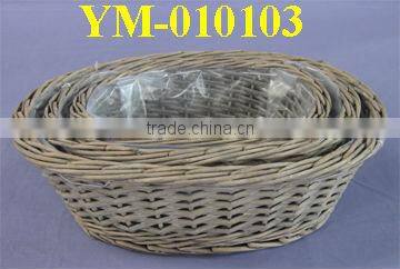 Cheap Egg Shape Unique Willow Garden Planter