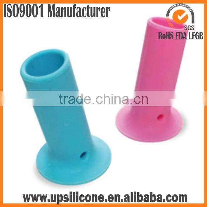 silicone rubber single pen holder for promotion gift with package