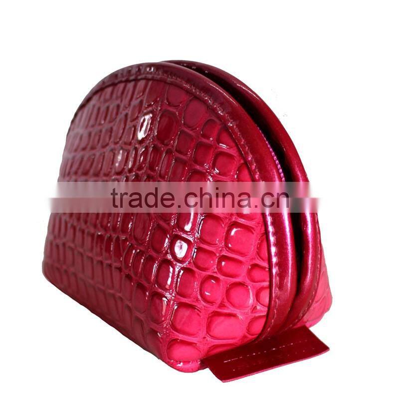 Leather Cosmetic Bag Pouch Clutch Makeup Bag Travel