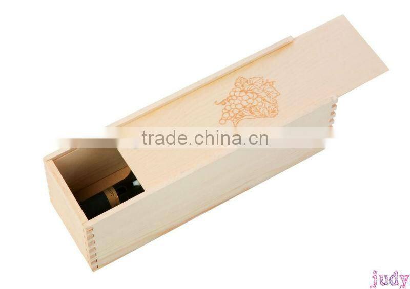custom solid pine cheap wooden wine boxes wholesale