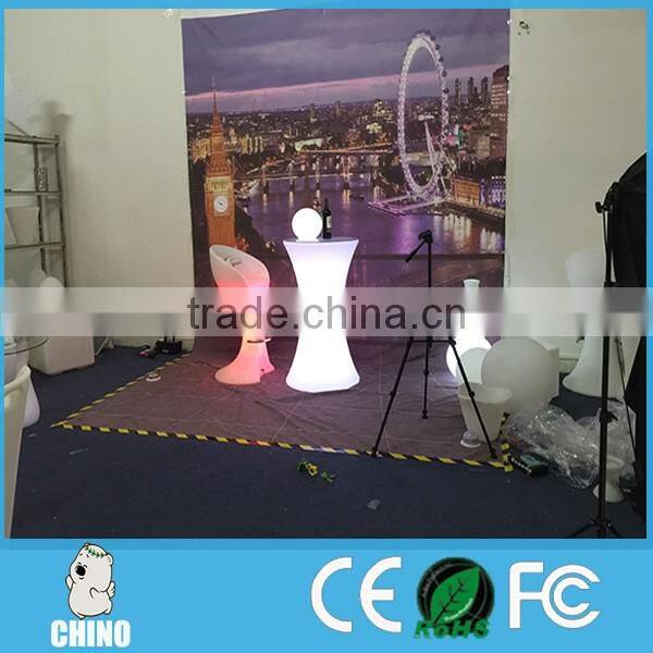 Battery Rechargeable power luxury led bar table for events