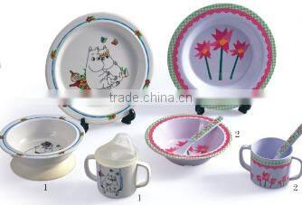 2016Hot selling melamine dinner plate melamine dinner set for children