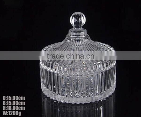 European style glass candy jar