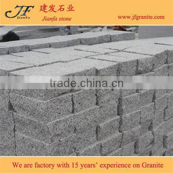 Surface flamed edge cut G603 grey granite paving cubes