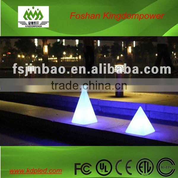 rechargeable color changing PE pyramid