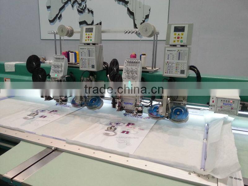 hot fix and flat computerized embroidery machine prices with double sequin and easy cording