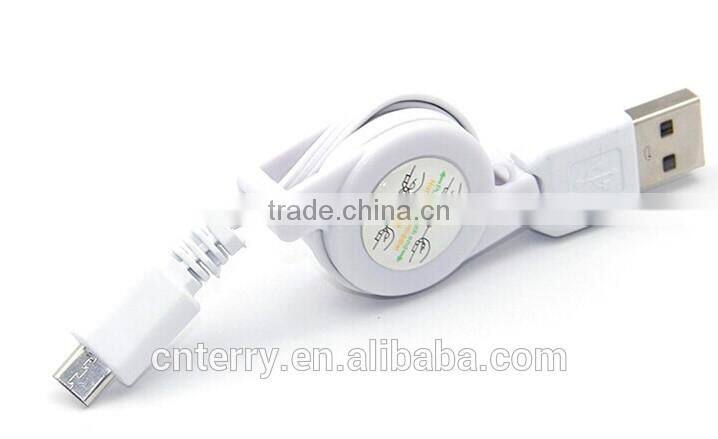 Colour retractable USB Charging Cable Charger line for iPhone ,Samsung
