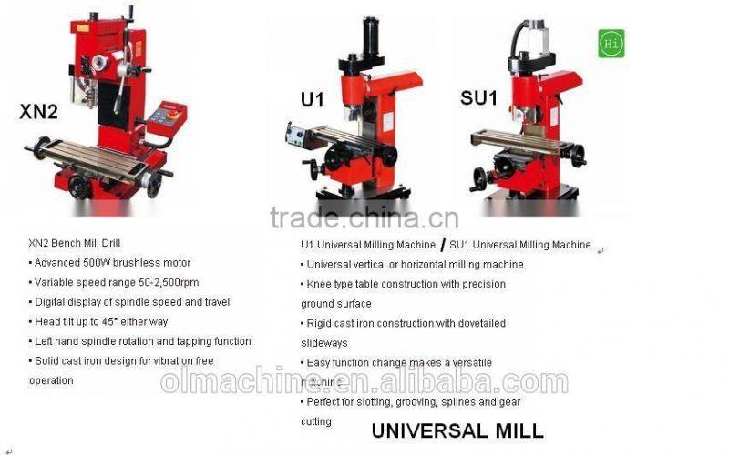 small milling machine including Nano mill, micro mill drill, mini mill drill, bench mill drill, with dia 6 10 13 16 20 25 30mm