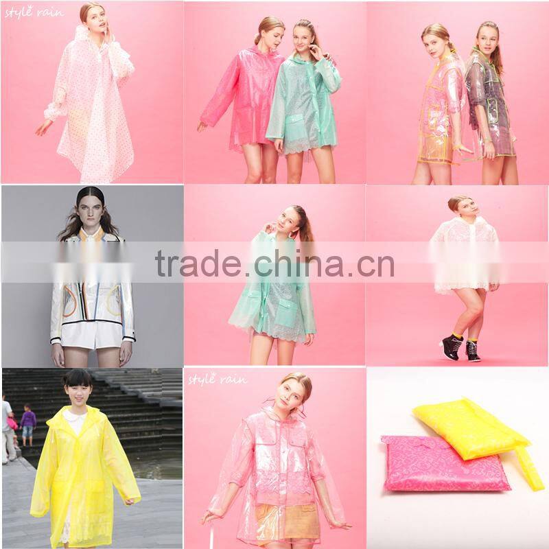 Funky Sex Ladies Raincoats, Cute TPU Material Raincoats for Juniors in stock