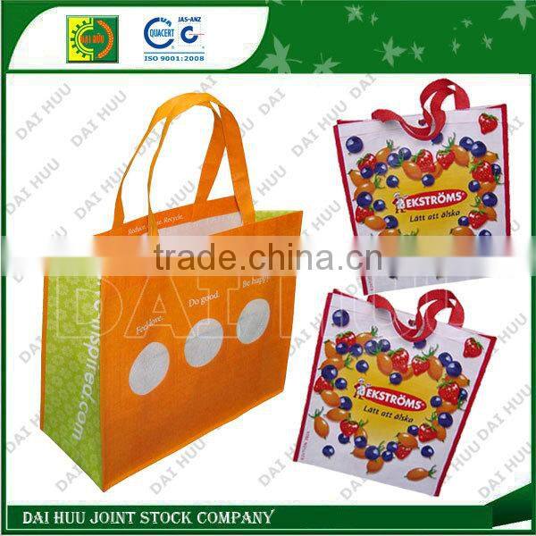 High standard colorful woven shopping bag with BOPP