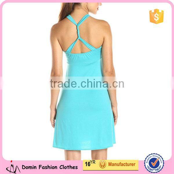 Newest Women's Spaghetti Strap High Waist Knit Dress