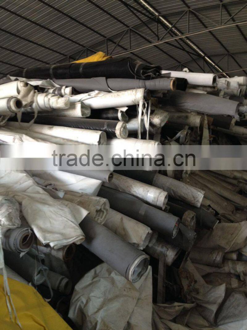 PVC Coated White Tarpaulin Fabric Stock lot For Tent and Truck Cover