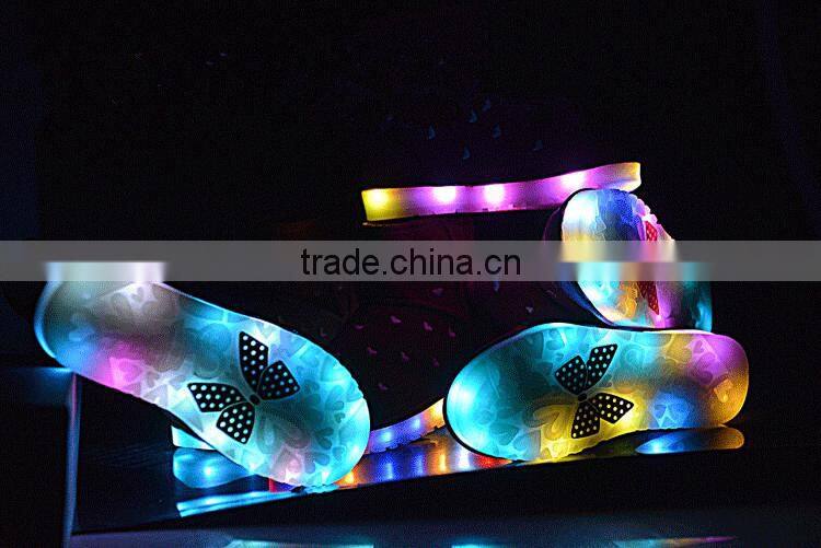 HFR-YS22 Fashion shoe light rubber simulation led shoes for ladies