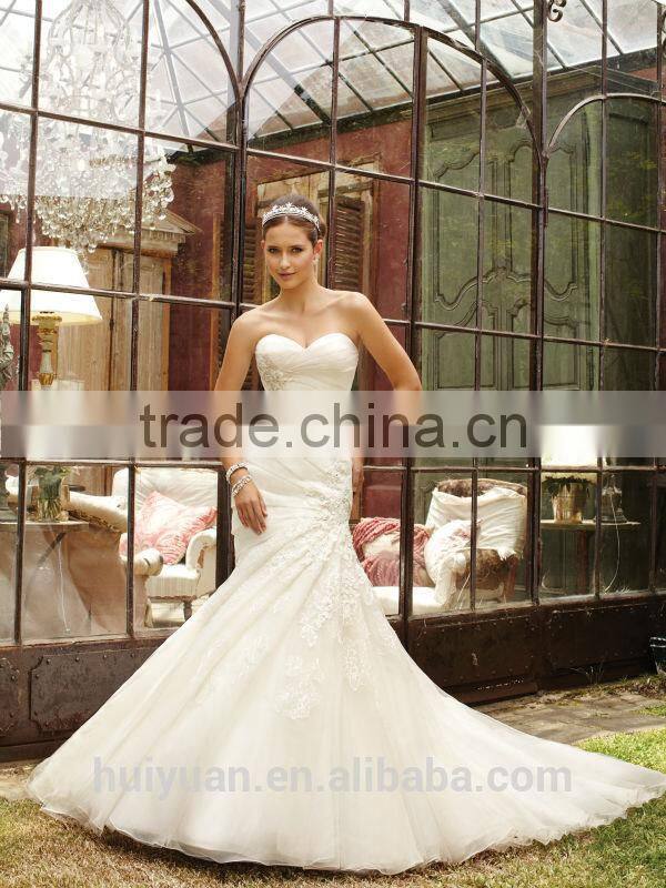 newest white tulle lace mermaid wedding dress patterns