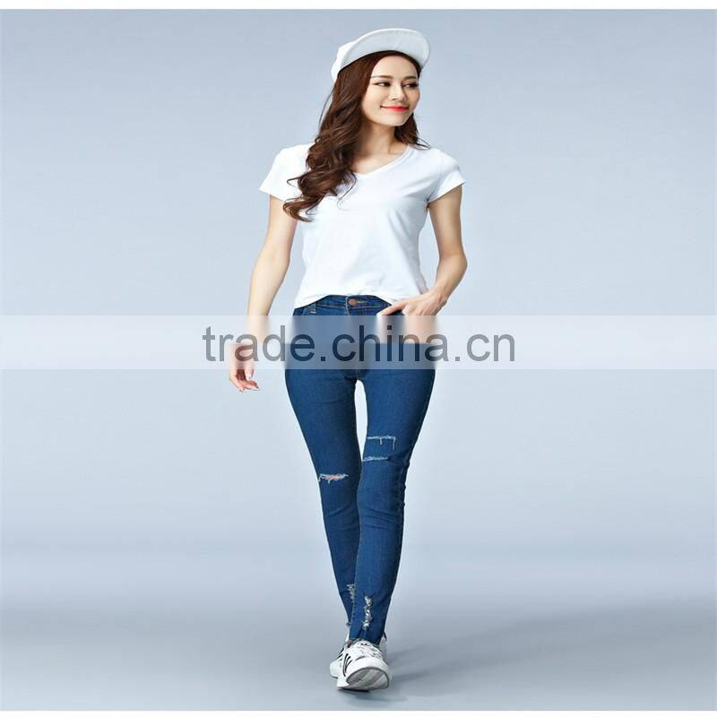 2016 new fashion women Slim jeans blue jeans female stretch pencil jeans female