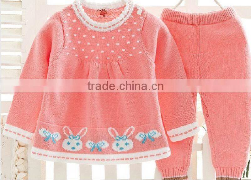 latest light blue pink stylish baby girls cotton knitted sweaters
