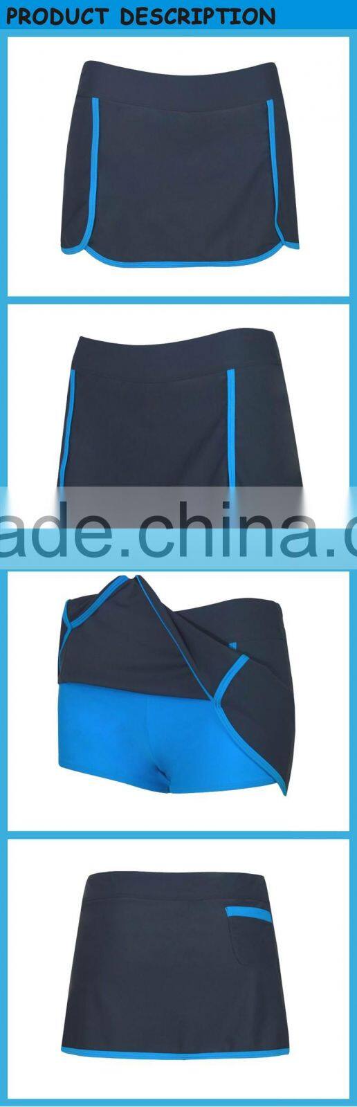 High Quality Dry Fit Sportswear Women Sports Skirt With Inner Shorts