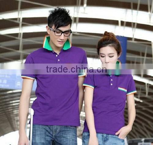 good quality 2017 new product cheap cotton custom couples Polo shirt