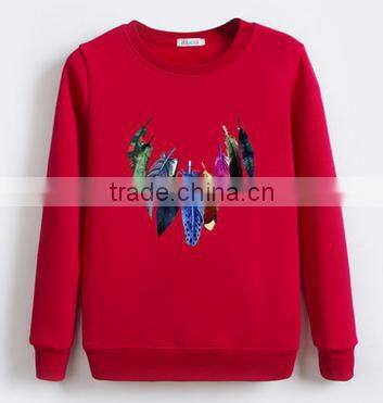 China oem cheaper customized TC65/35fleece 300grm printed crewneck sweatshirt with good quality